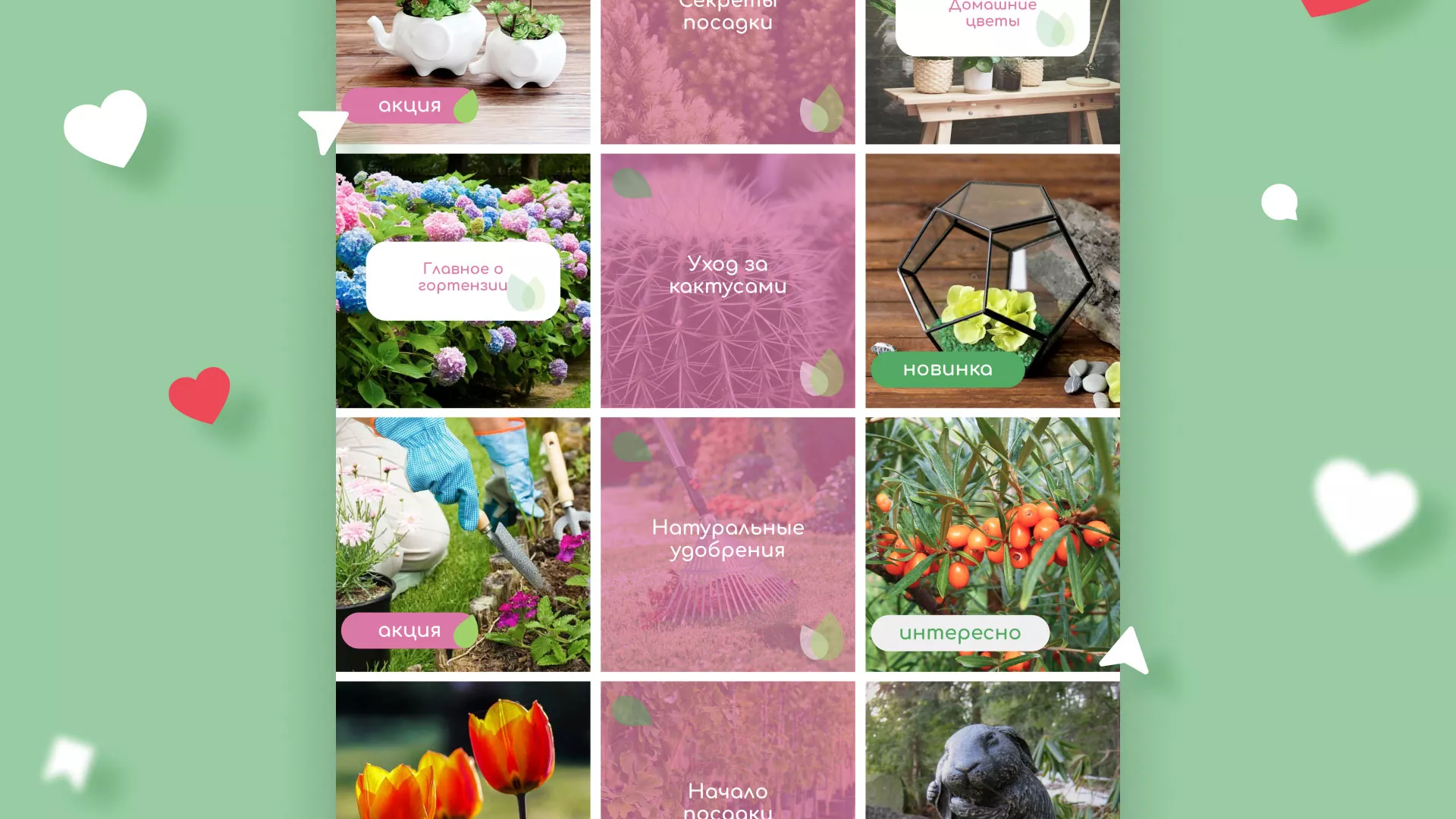 Разработка оформления профиля Instagram для магазина «Floraint» в Камышлове
