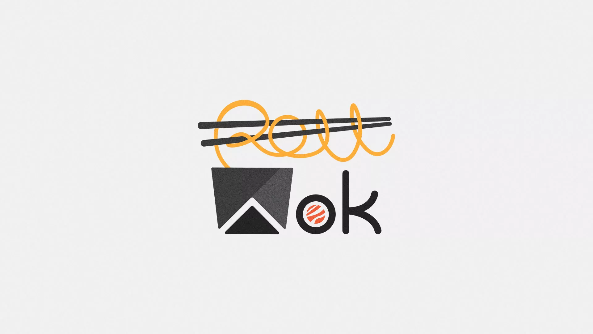 Разработка логотипа суши-бара «Roll Wok Club» в Камышлове