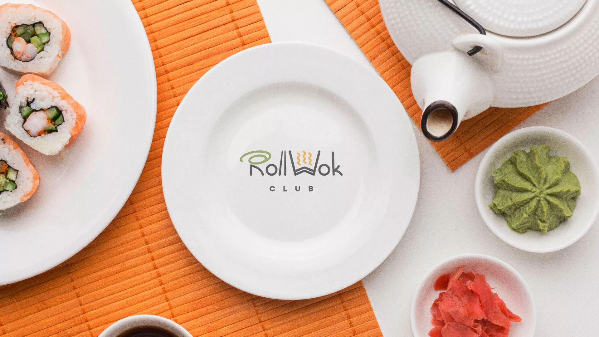Разработка логотипа и фирменного стиля в Камышлове для суши-бара «Roll Wok Club» Разработка логотипа и фирменного стиля в Камышлове для суши-бара «Roll Wok Club»